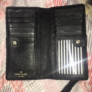 Kate Spade black leather wallet